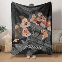 Custom 1pc Snow White's Royal Adventure Blanket, Soft And Comfortable Blanket, Casual Warm, Camping Travel Blanket, Good Birthday Gift Q9083 80cmx120cm black