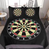 Dart Board Duvet Cover Set,Dartboard Bedding Sets Skin-friendly Lightning and Flame Comforter Cover Set Full Queen Size 140*200cm/55x79in Single/Twin 3pcs gray