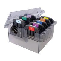 ABKP-For Wahl Pro Animal Attachment Comb Set- Stainless Steel, 8 Cutting Lengths, Color-Coded Dog And Cat Clipper Guide black