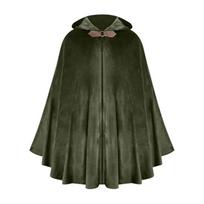 Halloween Hooded Cloak Medieval Cloak Pirate Robe Ranger Costume One size armijos žalia spalva