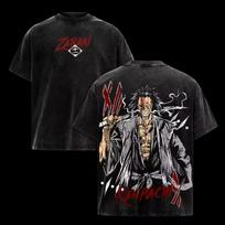 BLEACH Anime T-shirt Men's Women's Streetwear Y2k Washed Oversized T Shirt High Quality Cotton Casual Cotton Female Male Clothes 140 black