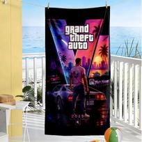 Grand Theft Auto Customizable Name Beach Towel Soft Durable Quick-Dry Suitable for Swimming Gym Camping Yoga Vacation 80cmx160cm(31x63inch)