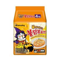 Samyang Buldak Quattro Cheese Hot Chicken Flavor Ramen 145g, 4 Packs orange