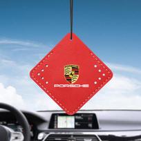 Automobilinis aromaterapinis pakabukas Oro gaiviklis Suede Dekoratyvinis kabinamas Porsche Cayenne Panamera Macan 911 718 Taycan Boxster 918