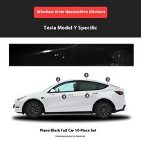 Skirta Tesla Model 3/Y Langų Apdailai Chrome Delete Vinilo Apvyniojimo Rinkinys Blizgus Juodas Rožinis Anglies Pluošto Stiliaus Automobilio Aksesuaras Patobulintam black