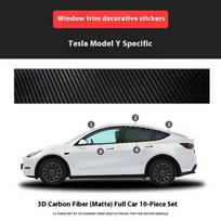 Skirta Tesla Model 3/Y Langų Apdailai Chrome Delete Vinilo Apvyniojimo Rinkinys Blizgus Juodas Rožinis Anglies Pluošto Stiliaus Automobilio Aksesuaras Patobulintam