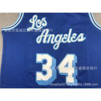 Mens Basketball Jersey Retro Mesh Embroidered NBA Legend 33 Magic Johnson Wilt Chamberlain Kareem Abdul Jabbar Dennis Rodman Large blue