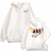 Bruno Mars Album Zip Up Hoodies Men Women Fashion Hip Hop Gothic Jacket Sweatshirts Fleece Casual Zipper Hoodie Coats 2XL white