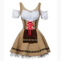 Oktoberfest kostiumas moterims Vokiškas Bavarijos tradicinis Dirndl suknelė Oktoberfest festivaliams Alaus merginos kostiumas L black