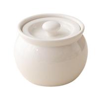 350ml/400ml Keraminis troškinimo puodas Didelės talpos lėtai verdantis indas Porcelianinis garinimo puodas Restoranui 350ml balta