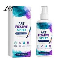 Invisible Sealant for Pencil Art Fixative Spray, Smudge-Proof Protection, Quick-Drying Clear Coating, Non Yellowing, 3.4Oz Spray Anti Smudge Drawings, 100ML blue