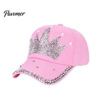 Madinga moteriška karūna, dirbtiniai perlai, kalnų krištolas, beisbolo kepuraitė, snapback, lauko skrybėlė nuo saulės rožinė