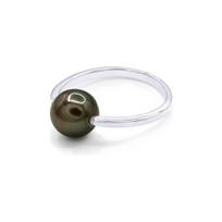 Ring - Pearls & Colors - Tahiti Cultured Pearl 8-9 mm Round - White Gold 375/1000 - Quality A+ - Woman 62