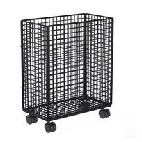 Workout Equipment Home Gym Storage Rack with Wheels Basket gray