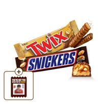 Snickers Peanut51G X 6Pcs + Twix 46G X 6Pcs blue