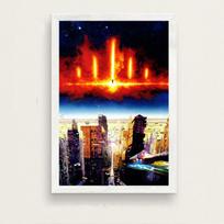 Penktasis elementas Klasikinio mokslinės fantastikos filmų plakatai ir spaudiniai Drobės tapyba Sienos Menas Paveikslėlis Vintažinis dekoravimas Namų dekoro lentelė 50cm×80cm NoFrame