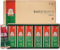 CheongKwanJang ženšenio medaus lazdelės, Hong Sam Jin Go Daily Korėjos raudonojo ženšenio ekstrakto skystis, natūrali energija - 30 pak. 30pack x 2EA