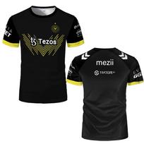 Esporto komandos Vitality marškinėliai CSGO LOL COD žaidimų uniforma vyriški marškinėliai sporto varžybų treniruotė kvėpuojantys berniukų viršūnės 5XL black