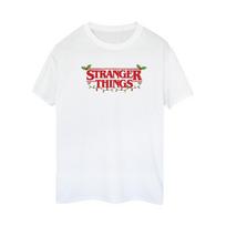 Netflix Womens/Ladies Stranger Things Christmas Lights Cotton Boyfriend T-Shirt S balta