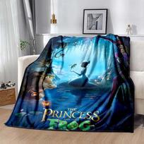 Soft Princess and The Frog Warm Blanket Fluffy Children and Adults Sofa Plush Bedspread Throw Blanket for Sofa Bed 30x40in gray