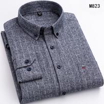Languoti marškiniai dideliems vyrams, medvilniniai šlifuoti minkšti ilgomis rankovėmis laisvalaikio S~7XL 5XL
