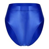 Moteriškos Blizgios Aukšto Liemens Bikini Kelnaitės Paplūdimio Apatiniai XL karališkos mėlynos spalvos