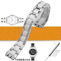 17mm Swatch moteriškam laikrodžiui Baltas keraminis apyrankė Aukštos kokybės nerūdijančio plieno dirželis YGS716 YAS100 YLS141 Moteriška apyrankė 17mm gray
