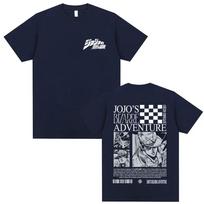 Anime JoJo's Bizarre Adventure Star Platinum Kujo Jotaro T-shirt Men Cotton Casual T Shirt Unisex Fashion Streetwear XXXL žalia