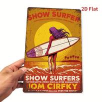 Vintage Surfing Metal Tin Sign Retro Wall Decor for Bar Cafe Beach Home 20x30cm balta