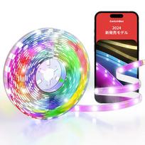 SwitchBot LED Strip Light 2 Alexa Indirect Lighting SMD5050 High Brightness RGB 16 Million Colors Multicolor Dimmable Bluetooth 5m Cuttable PU Coating įvairiaspalvis
