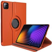 Coque pour Xiaomi Pad 7 / 7 Pro, Protection Rotation 360° Antichoc Cuir Synthétique Orange oranžinė