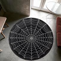 3D Gotikinis Šikšnosparnis Apvalus Kilimas Tamsus Varnas Voratinklio Kilimas Paslaptingas Tamsios Spalvos Kilimas Helovino Šventės Dekoracijos Dovanų Idėja 100cm gray
