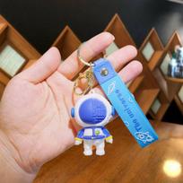 Astronaut Pendant Couple Keychain Bag Charm for Valentine's Day Gift tamsiai mėlyna spalva