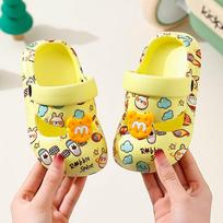 Kids Printed Clogs Summer Non Slip Sandals Baby Indoor Outdoor Breathable Comfortable Boys Girls Casual Slippers 22-23 yards yellow