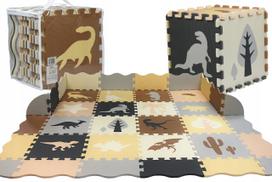 Large XXL foam mat playpen puzzle 3in1 dinosaurs