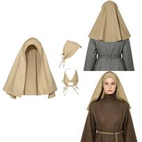 Moteriškas reguliuojamas gofetas Renesanso skara Viduramžių galvos apdangalas Plaukų įvyniojimas Kasdieniam nešiojimui Festivaliams Teminiams renginiams Cosplay One Size chaki