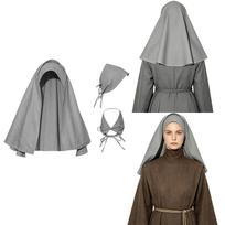 Moteriškas reguliuojamas gofetas Renesanso skara Viduramžių galvos apdangalas Plaukų įvyniojimas Kasdieniam nešiojimui Festivaliams Teminiams renginiams Cosplay One Size pilka