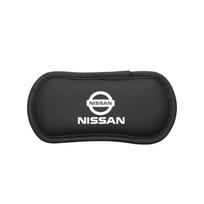 Car Knee Cushion Pad Leather Soft Memory Foam Leg Support Mat For Nissan Sylphy N7 Qashqai J11 J10 Teana Note Navara Juke Patrol juoda