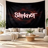 Slipknot Wall Tapestry, Soft Fabric Wall Hanging, Decorative Backdrop For Bedroom Home Wall Art 100cmx150cm black