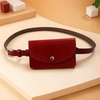Fanny Pack Fashion Commuter Small Square Bag, Decorative Dress Bag Waist Chain, Niche Design Fanny Pack Women's Model 11*8cm raudona