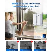 ECOVACS WINBOT MINI Robot Glass Cleaner - Ultra-Compact, Fine and Powerful, for Close Windows - Grey