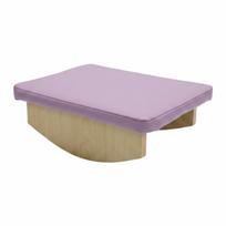 Wooden Vestibular Rocker Curved Base Padded Balance Board Upholstered