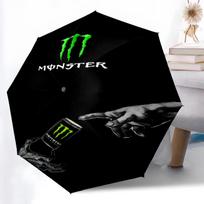 Printed Monster Energy LOGO Printed Folding Umbrella,Outdoor,Leisure,And Travel Umbrella,Durable Umbrella Fabric,Birthday And Holiday Gift Three-fold umbrella
