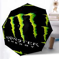 Printed Monster Energy LOGO Printed Folding Umbrella,Outdoor,Leisure,And Travel Umbrella,Durable Umbrella Fabric,Birthday And Holiday Gift Three-fold umbrella yellow