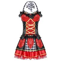 M-XL Vampire COS Queen of Hearts Prom Queen Court Dress, Cosplay Costume, Halloween Costume XL black