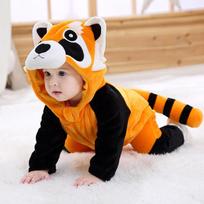 Boys Girls Costume Cute Animal Onesie Halloween Cosplay Outfit Festival Party Jumpsuit Kigurumis Winter Warm Clothes 12M(12-17 Months) orange