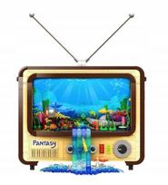 Pantasy 61008 Retro Tv 1960S Building Blocks Set