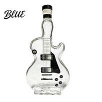 Heat Resistant Glass Decanter Screw Guitar Bottle Shape Wine Container Large Capacity Cap Borosilicate Airtight Bottle with Beer for A white