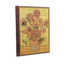 Paperblanks 2027 English Diary Hardcover Van Gogh Sunflowers Ultra Weekly Planner DE1968-9 beige