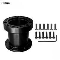 Universalus vairo stebulės tarpiklis 12,5/51/76/101 mm vairo stebulės boss rinkinio adapterio tarpiklis juodas automobilių priedai black